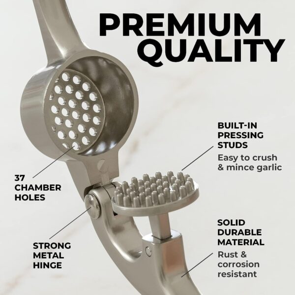 Premium Garlic Press Set – Rust-Proof & Dishwasher Safe - Image 2