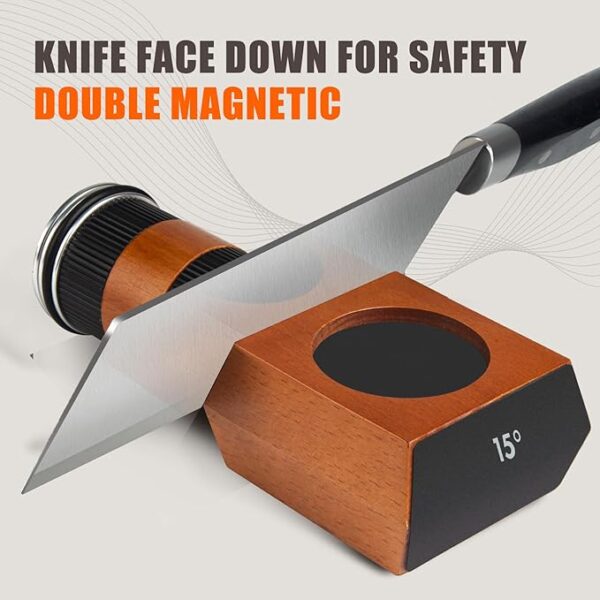 Upgraded Rolling Knife Sharpener Tool – Diamond & Ceramic Sharpening Kit with 15° & 20° Magnetic Guides - Image 3