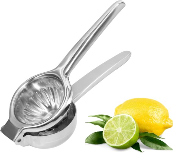 Steel Lemon Squeezer – Premium Extra-Large Solid Metal Bowl for Effortless Juice Extractio