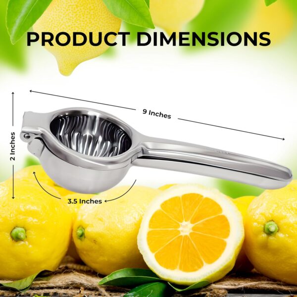 Steel Lemon Squeezer – Premium Extra-Large Solid Metal Bowl for Effortless Juice Extractio - Image 2