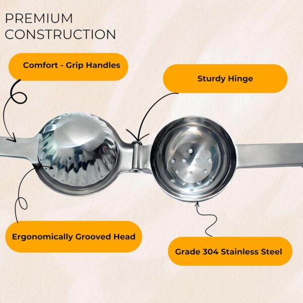 Steel Lemon Squeezer – Premium Extra-Large Solid Metal Bowl for Effortless Juice Extractio - Image 5