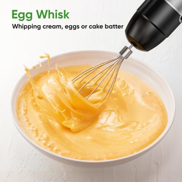 1100W Immersion Blender Handheld – 3-in-1 Corded Stick Blender with Trigger Speed Control - Image 6