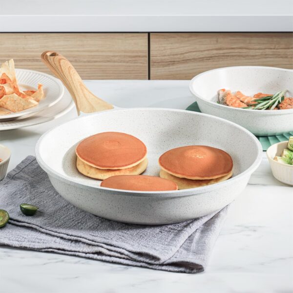 Nonstick Ceramic Cookware Set – Healthy, Non-Toxic Pots & Pans with Stay-Cool Handles, Silicone Tools & Pot Protectors - Image 8